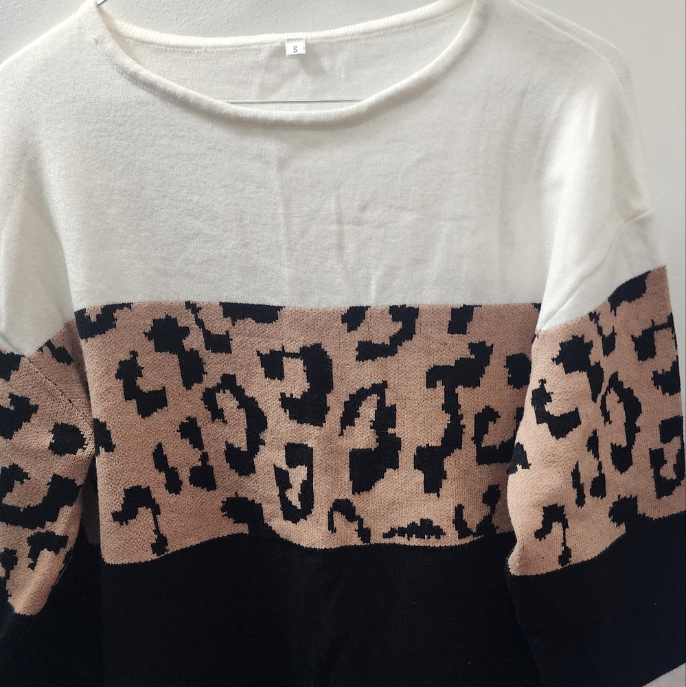 SWEATER leopard oversized